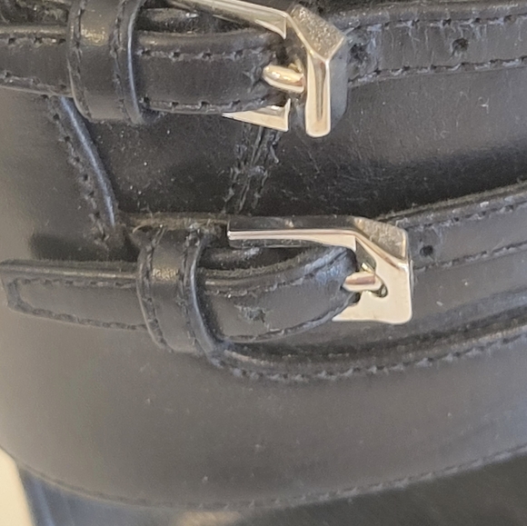 Saint Laurent Black Leather Buckle Strap Platforms US 8 (EU 38) - Picture 10 of 12